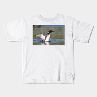 Common loon spray Kids T-Shirt